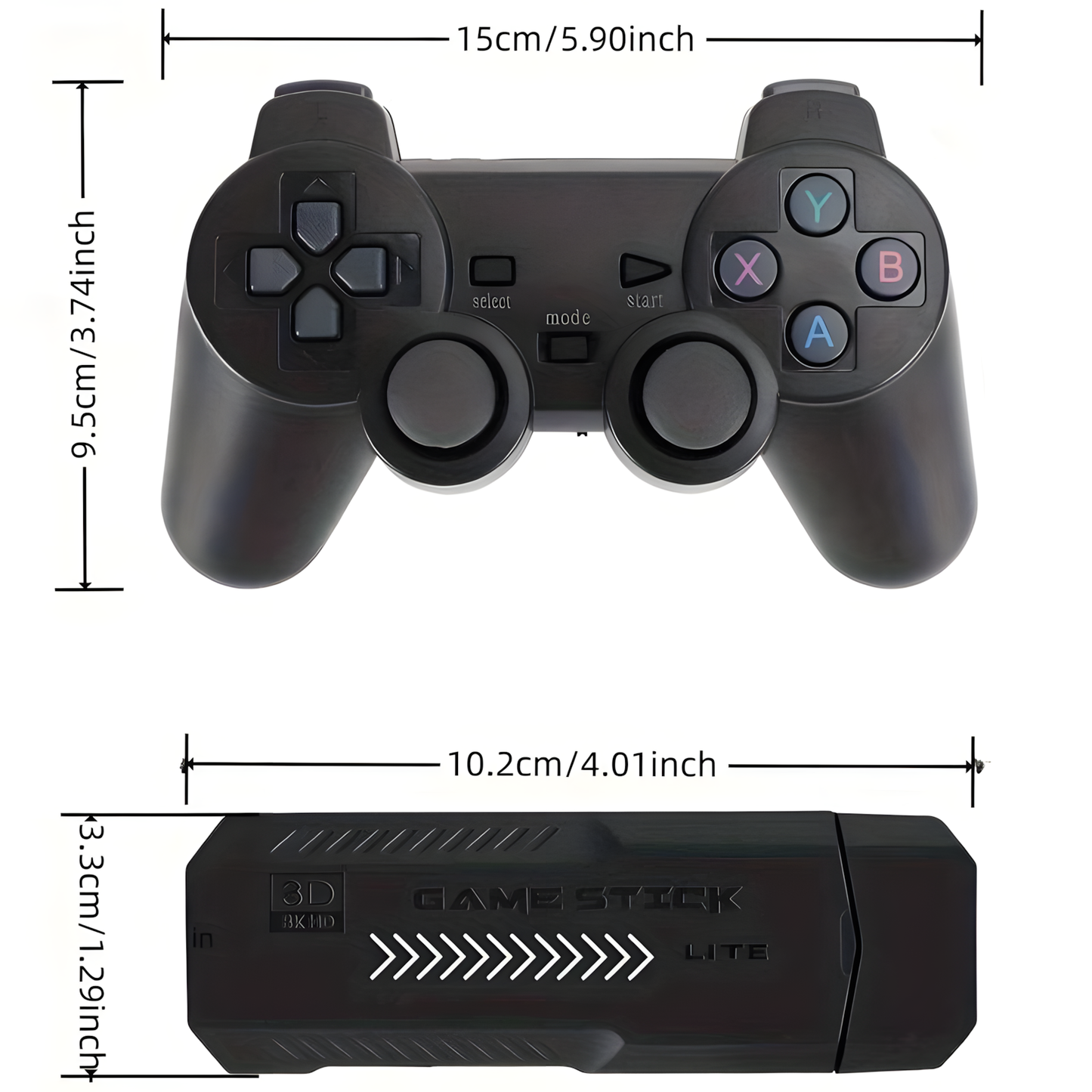 Console di gioco retrò 64G 128G X2 Plus 40000+giochi Game Stick Console da gioco wireless TV 4K