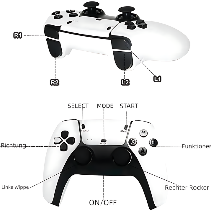 128GB Retro Game Console X2 Plus 40000+ Games Game Stick Wireless Game Console 4K TV