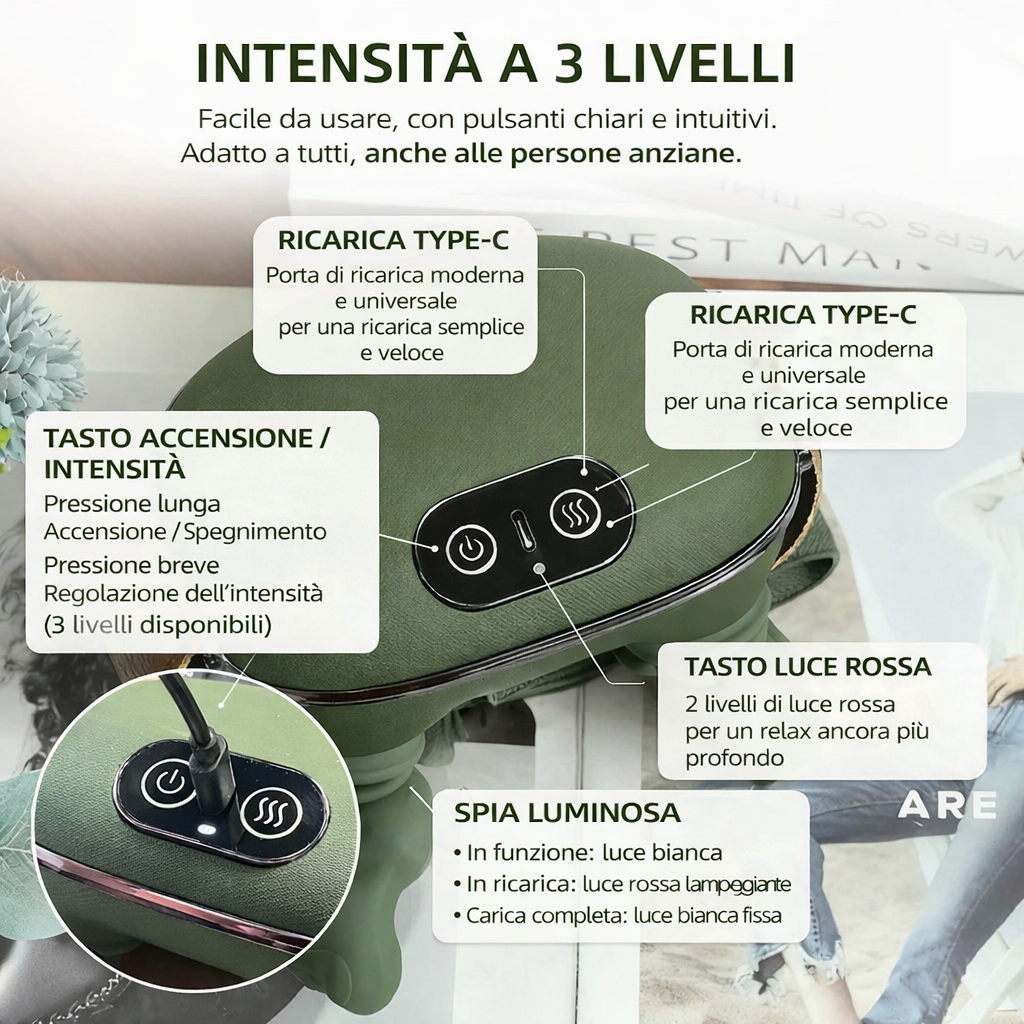 Massaggiatore Cervicale WittyWise™ – Sollievo Immediato