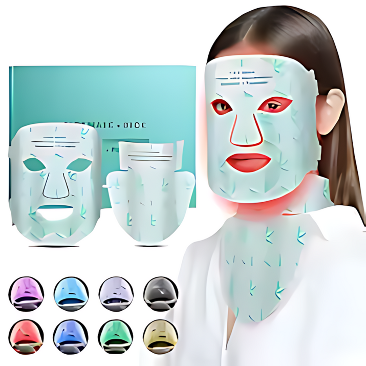 WittyWise™ 8-Color LED Mask – Reduces Wrinkles, Acne, and Porosity. Firms and Brightens Skin.