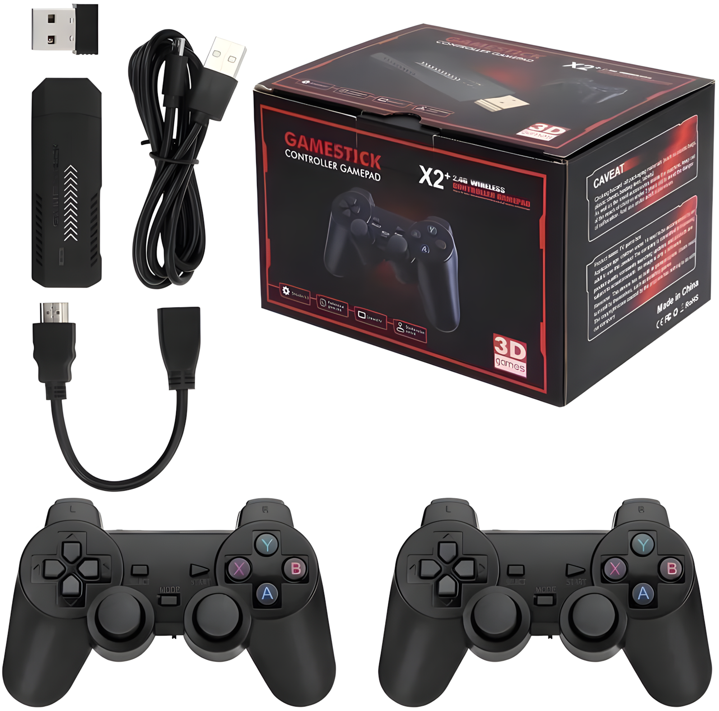 Console di gioco retrò 64G 128G X2 Plus 40000+giochi Game Stick Console da gioco wireless TV 4K