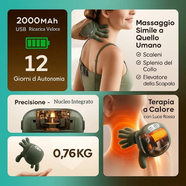 Masajeador de cuello WittyWise™: alivio instantáneo